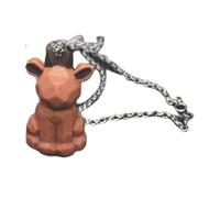 Collar de resina de cadena larga con dije de criatura abstracta, accesorio de moda, colgante geométrico de animal, declaración larga facetada, joyería diaria, para ella, para fiestas, cumpleaños