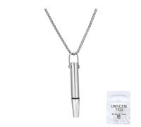 Collar de respiración con filtro de algodón, joyería de meditación de acero inoxidable para relajación consciente y concentración, talla única, Acero inoxidable, No es una piedra preciosa