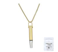 Collar de respiración con filtro de algodón, joyería de meditación de acero inoxidable para relajación consciente y concentración, talla única, Acero inoxidable, No es una piedra preciosa