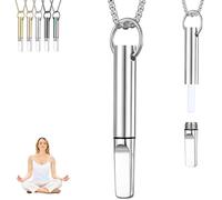 Collar de respiración de ansiedad, collar sin aliento con filtros de resistencia, cordón respiratorio de aire saborizado, filtro de aceite esencial natural, respiración más fácil para meditación