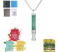 Collar de respiración de ansiedad con resistencia, cordón respiratorio de aire aromatizado, filtro de aceite esencial natural, collar de respiración para quitgo, cadena de alivio del estrés y la