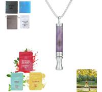 Collar de respiración de ansiedad con resistencia, cordón respiratorio de aire aromatizado, filtro de aceite esencial natural, collar de respiración para quitgo, cadena de alivio del estrés y la