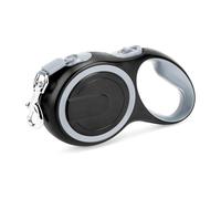 Collar de ruleta retráctil para accesorios pequeños, ajustable, duradero, para caminar, senderismo, bulldog (gris, S, 3 m)