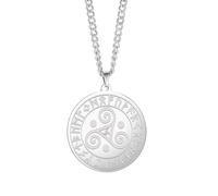 Collar de runa vikinga Nudo celta Triskelion Collar Triple espiral Triskele Collar Nudo de la Trinidad Colgante Triquetra Amuleto nórdico Wiccan Joyería Regalo (Triskelion plata)