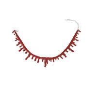 Collar de sangre que bebe | Collar rojo de vampiro de terror con sangre sangrienta, joyería gótica de vampiro clavícula para el escenario disfraz de cosplay juego de rol festival temático, se