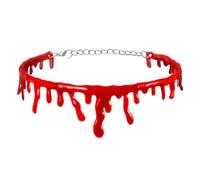 Collar de sangre que gotea de Halloween, collar de disfraz de Halloween para mujeres, accesorios de clavícula de vampiro para escenario de cosplay eventos de disfraces de carnaval, se beskrivning, ver