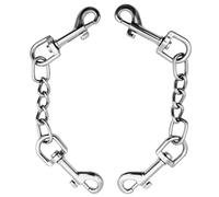 Collar de seguridad para perro, cierre de metal, conector de doble extremo, a prueba de mordidas, paquete de 2 clips de collar de perro de respaldo para collar de garras, arnés de mascotas, collar de