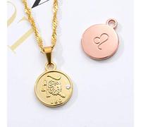 Collar de Signo de Zodiaco de Moneda Redonda Minimalista Cabecillo de Acero Inoxidable Aries Gé Sagitarius Collar