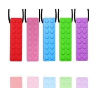 Collar de silicona para masticar, paquete de collar sensorial para niños con dentición, TDAH, autismo, necesidades de mordedura, colgante masticable de motor oral para niños y niñas