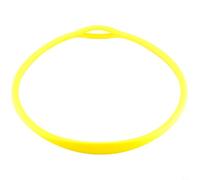 Collar de silicona suave con soporte regulador de buceo, elástico para etapa secundaria para buceo, cómoda correa de engranaje de nivel de barbilla, negro, circunferencia de 76 cm (amarillo)