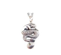 Collar de sirena durmiente de plata de ley 925, colgante oceánico, joyería sencilla, regalo acuático, playa, criatura marina mística, cola de sirena rústica | con cadena de 45 cm | chapado en plata