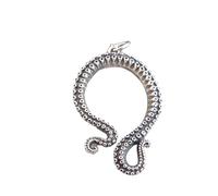 Collar de tentáculo redondo de pulpo pequeño en plata de ley 925. Colgante de criatura marina, animal marino acuático oceánico, joyería de playa | Con cadena de 45 cm | Chapado en plata | L_PN_0570