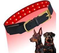 Collar de terapia de luz roja para perros, dispositivo infrarrojo portátil para aliviar el dolor muscular y mejorar la curación, collar de tratamiento eficaz para perros para el manejo y recuperación