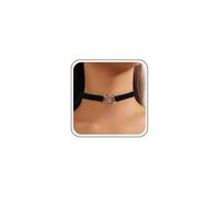 Collar de terciopelo negro estilo punk gótico para boda, collar simple y ancho, gargantilla gótica corta y gruesa, bonita gargantilla vintage con corazón hueco, joyería minimalista para mujer