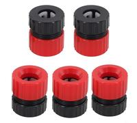 Collar de tope de taladro ajustable, control de profundidad de 3 a 13 mm para carpintería precisa, tapones de plástico ABS, juego de 5 piezas rojo y negro (5 piezas de 8 a 13 mm)