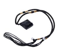 Collar de Torre negro - Collar de colgante en natural, protector | Collar de piedra energética para mujer, colgante en negro para el bienestar y el bienestar