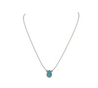 Collar de Turquesa con Colgante en Forma de Gota y Cordón de Cera