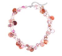 Collar de turquesa con cuentas de concha hecha a mano, collar bohemio para mujer, con colgante de concha de mar, joyería de moda, Perla, Sin gemas.