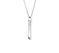 Collar de una sola perla, collar de acero inoxidable, collar de respiración consciente, collar de respiración para ansiedad, calma, armonía, anticollar, joyería de moda, Acero inoxidable, No es una