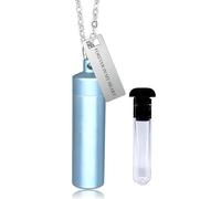 Collar de urna cilíndrica para cenizas, joyería de cremación con tubo hueco para cenizas, colgante conmemorativo de cenizas, medallón de recuerdo, joyería de regalo, Unisex, Acero inoxidable, No es