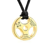 Collar de urna con mancuernas de fitness para cenizas, placa de peso de acero inoxidable, joyería de cremación, colgante conmemorativo para hombres y mujeres, Acero inoxidable