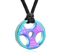 Collar de urna con mancuernas de fitness para cenizas, placa de peso de acero inoxidable, joyería de cremación, colgante conmemorativo para hombres y mujeres, Acero inoxidable