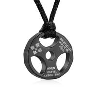 Collar de urna con mancuernas de fitness para cenizas, placa de peso de acero inoxidable, joyería de cremación, colgante conmemorativo para hombres y mujeres, Acero inoxidable