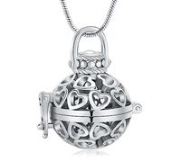 Collar de urna de cremación para cenizas - "Always In My Heart", joyería de cremación hueca, linterna de amor, colgante de cenizas de acero inoxidable con mini urna de recuerdo, joyería conmemorativa
