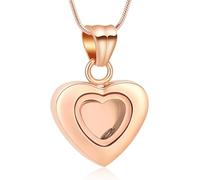 Collar de urna de cristal pequeño para cenizas para mujeres y niñas de moda de acero inoxidable cremación joyería titular Keepskae Memroial colgante collar, Acero inoxidable, No es una piedra preciosa