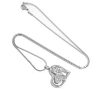 Collar de urna para mascotas, collar de corazón tallado con diamantes de imitación, accesorios de joyería conmemorativa para mascotas, cenizas con grabado