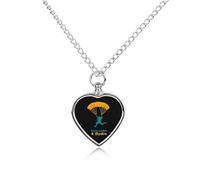 Collar de urna personalizado con texto en inglés «Keep Calm And Skydiving para cenizas de mascotas, lindo colgante conmemorativo de mascotas, regalos para perros y gatos»