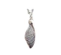 Collar de vaina de arce en plata de ley 925. Pequeño colgante de árbol de la naturaleza, amuleto de jardinero arborista, delicada joya para la nueva vida | Con cadena de 45 cm | Chapado en plata |