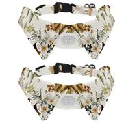Collar de verano para perro, palmera, coco y flor, cómodo collar ajustable para perros pequeños y mascotas