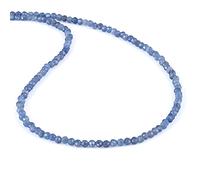 Collar de zafiro azul natural, collar con piedra natal de septiembre, plata de ley, joyería de piedras preciosas, collar de zafiro raro, Ronda facetada