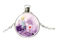 Collar de zorro de plata esterlina para mujeres y hombres, zorro debajo de la luna Collar de copa de collar Little Prince Collar, collar inicial de Fox Girl, joyería de zorro para mujeres, joyas
