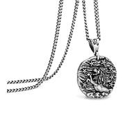 Collar del zodiaco para hombre, collar de acero inoxidable con 12 constelaciones para hombre, collar con colgante de horóscopo astrología en relieve, regalos de cumpleaños para mujeres y hombres