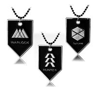 Collar Destiny de 3 piezas Hunter Warlock Titanio Colgante Emblema Collar Fantasma Iron Banner 2