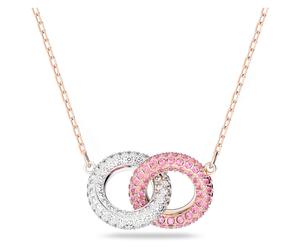 Collar Dextera, Círculos entrelazados, Rosa, Baño tono oro rosa OS
