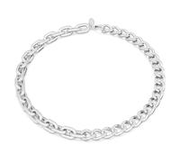 Collar Dextera, Mezcla de eslabones, Blanco, Baño de rodio L