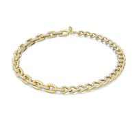Collar Dextera, Mezcla de eslabones, Blanco, Baño tono oro S