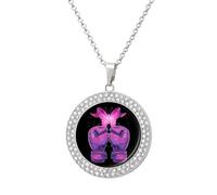 Collar divertido para sobreviviente de cáncer de mama con colgante impreso, joyería de diamantes novedosa para mujeres y hombres, plateado/dorado, talla única, Metal, No es una piedra preciosa