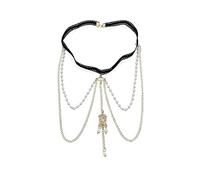 Collar elástico de moda de múltiples capas de perlas para las mujeres collar de borla geométrica del cuerpo cadena para las niñas como regalo, no, aleación, ninguna piedra preciosa, No, Aleación, No