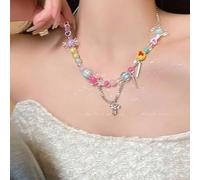 Collar en capas con circonita cúbica alta e interfaz magnética, perfecto para lo moderno (02)