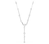 Collar en Y Constella, Crystal Pearl, Tallas redondas, Blanco, Baño de rodio OS