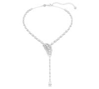 Collar en Y Vienna, Tallas mixtas, Pluma, Blanco, Baño de rodio OS