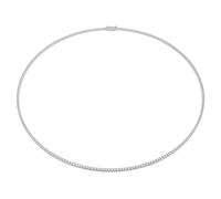 Collar Eternity Tennis, Diamantes creados en laboratorio (peso total de 3 quilate), Forma redonda, Oro blanco de 18 quilates L