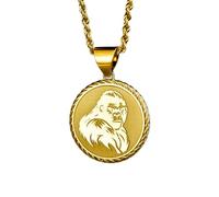 Collar Exclusivo de Plata de Ley ley 925 22 mm | Cadena 45 cm | Colgante Elegante cuerda redonda gorila | Joyería de Lujo vida silvestre | Dije Fino primate | símbolo poder | Cumpleaños para él | Baño