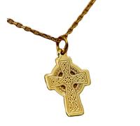 Collar Exclusivo de Plata de Ley ley 925 22 x 18 mm | Cadena 45 cm | Cruz celta - Joyería de Lujo fe irlandesa | Colgante Elegante nudo | Espiritual y religioso | Amuleto con símbolo herencia | Baño B