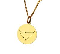 Collar Exclusivo de Plata de Ley ley 925 24 mm | Cadena 45 cm | Constelación celestial Capricornio | Colgante Elegante del signo zodiacal | Joyería de Lujo signos zodiacales | Cumpleaños astrológicos