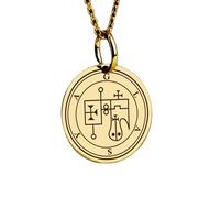 Collar Exclusivo de Plata de Ley ley 925 24 mm | Cadena 45 cm | Joyería de Lujo Glasya Labolas Sigil President of Hell | Colgante Elegante Glasyabo Demon | Amuleto Ars Goetia | del Sello Salomón | Bañ